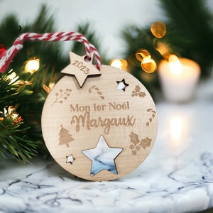 My 1st Christmas wooden tree decoration