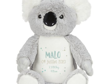 Peluche doudou personnalisée Koala imprimée