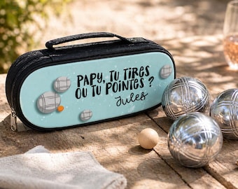 Sacoche de rangement boules de pétanque personnalisée|Idée cadeau fête des pères|Idée cadeau personnalisé papa|Idée cadeau papi/Cadeau Papy