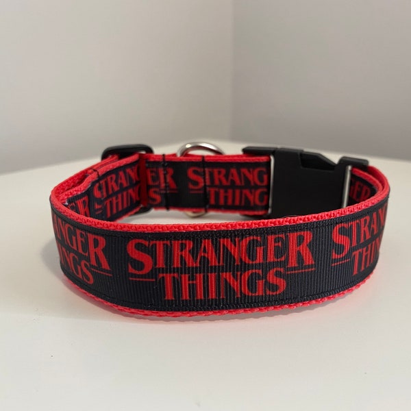 Stranger Things TV & Movie Handmade super hero dog collar - Superhero's include Captain America, Wonder Woman, Marvel, DC