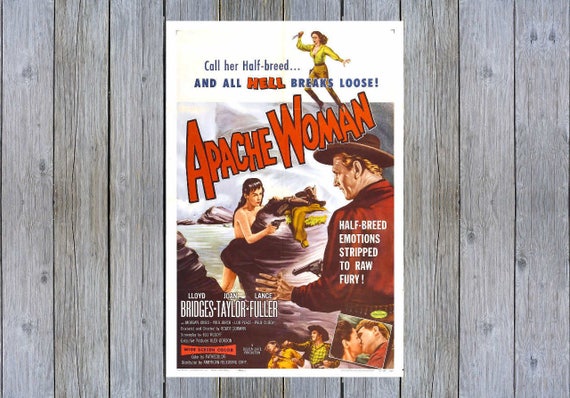 Apache Woman Old Advertising Poster reproduction