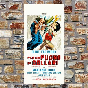 1964 A Fistful of Dollars Italy C vintage western movie poster print