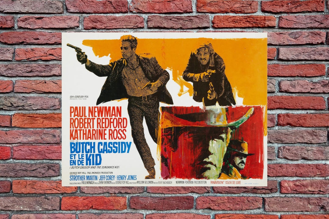 1969 Butch Cassidy and the Sundance Kid Belgian Vintage Movie Poster ...