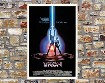 1982 Tron vintage science fiction movie poster print