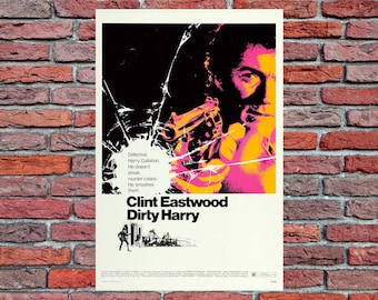 1971 Dirty Harry vintage action movie poster print