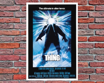 1982 The Thing with Kurt Russell vintage science fiction movie poster print