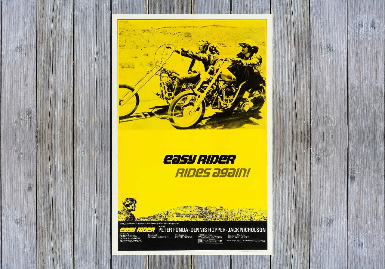 1969 Easy Rider With Peter Fonda Style B Vintage Motorcycle Movie