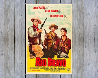 1959 Rio Bravo SPANISH vintage movie poster print