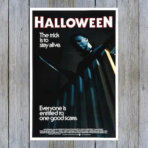 1978 Halloween vintage movie poster print