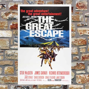 1963 The Great Escape with Steve McQueen vintage movie poster print
