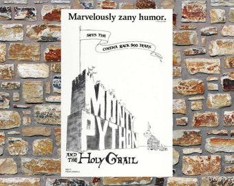 1975 Monty Python and the Holy Grail vintage movie poster print