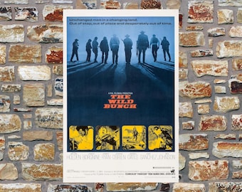 1969 The Wild Bunch Style A vintage western movie poster print