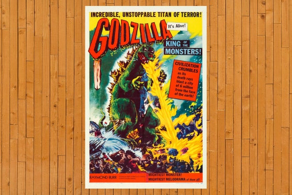 1956 Godzilla Vintage Monster Movie Poster Print Style A - Etsy