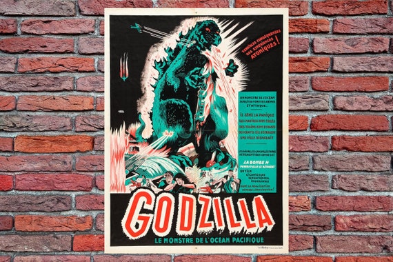1956 Godzilla Vintage Monster Movie Poster Print French - Etsy