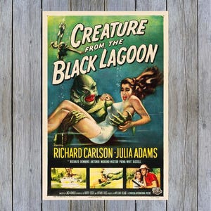 1954 Creature from the Black Lagoon vintage movie poster print STYLE A