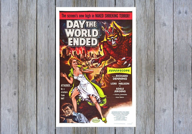 1960 BEYOND THE TIME BARRIER VINTAGE SCI FI MOVIE POSTER PRINT STYLE B 24x16