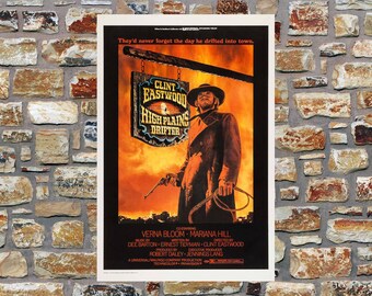 1973 High Plains Drifter vintage western movie poster print