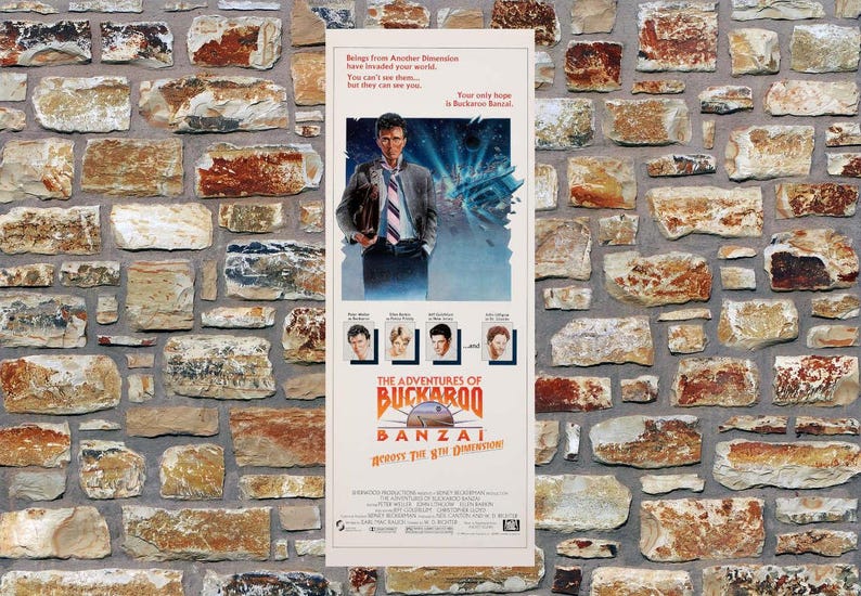 1984 the Adventures of Buckaroo Banzai Insert Size Vintage Movie Poster ...