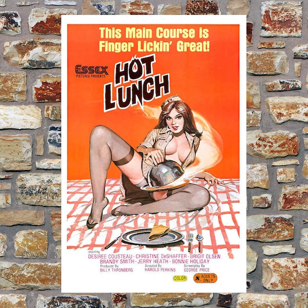 1978 Hot Lunch vintage adult film movie poster print