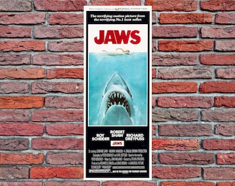 1975 Jaws Insert vintage horror movie poster print