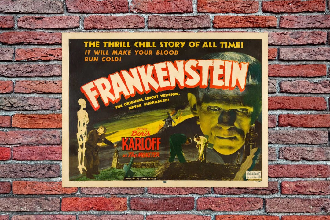 1931 Frankenstein Vintage Monster Movie Poster Print - Etsy