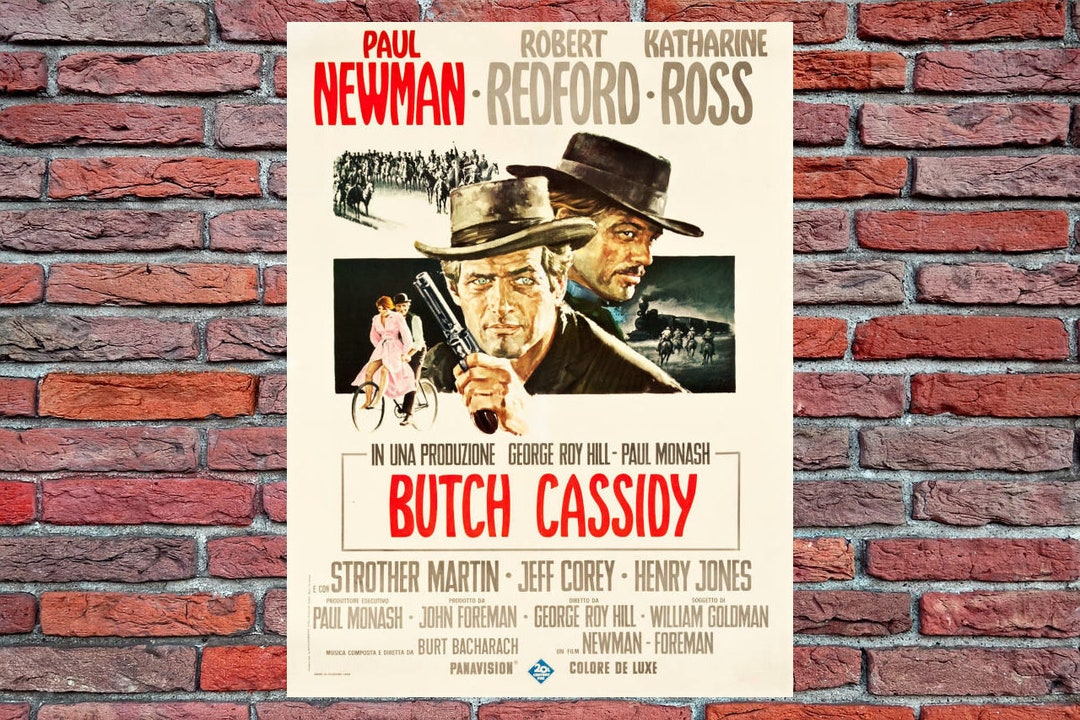 1969 Butch Cassidy and the Sundance Kid Italy C Vintage Movie Poster ...