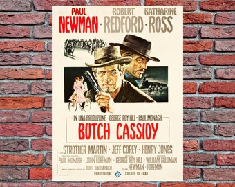 1969 Butch Cassidy and the Sundance Kid Italy C vintage movie poster print