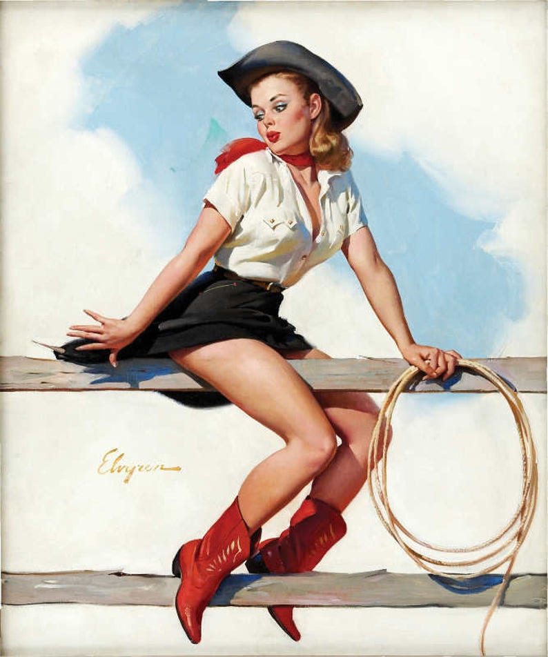 Hi Ho Silver 1969 Gil Elvgren Vintage Pin Up Art Poster Etsy