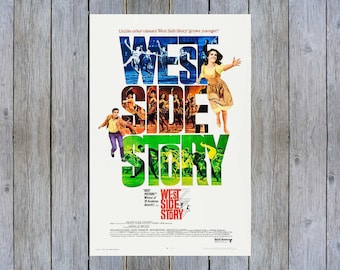 1961 West Side Story vintage drama movie poster print style B