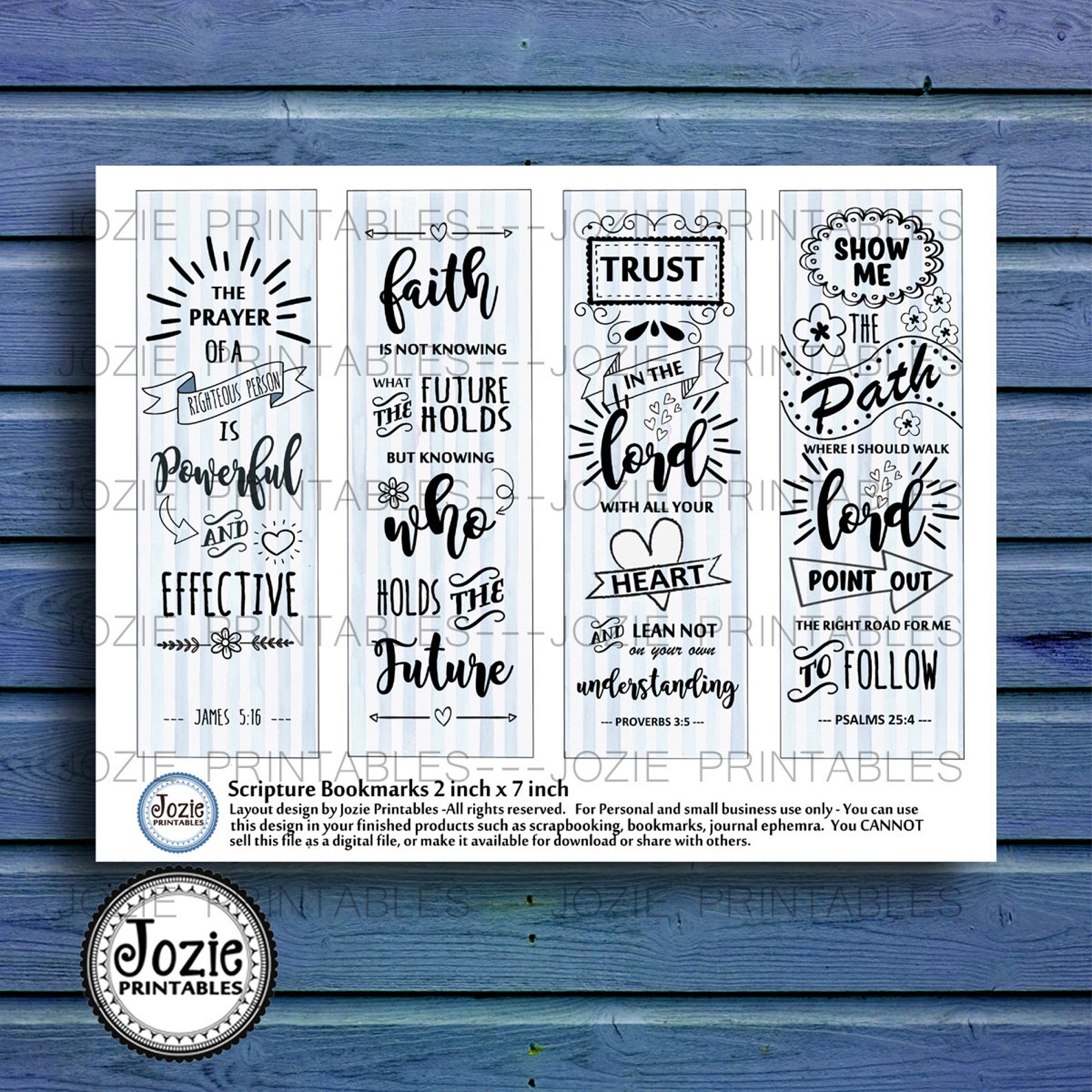 Printable Bookmarks Bible Verse Tags Scripture Art Digital Etsy