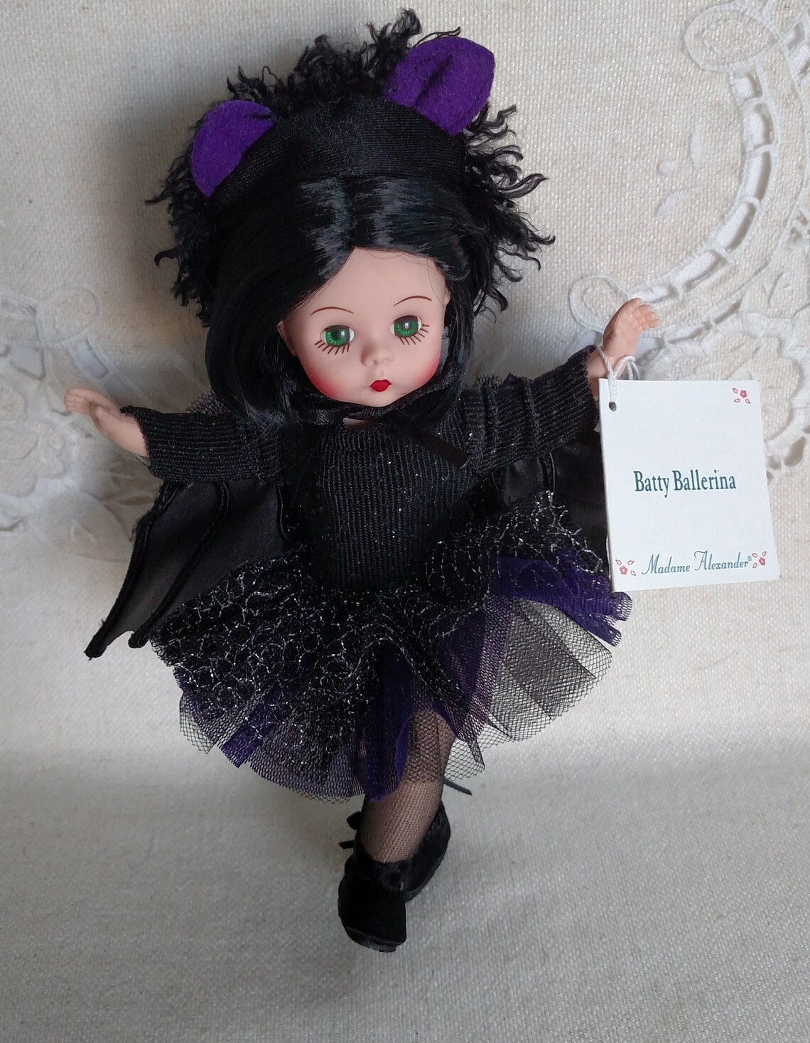 Costume Batty Ballerina Per Bambina, Vestito Con Ali E Fascia, Taglie 3-4 Fino A 11-13 Anni