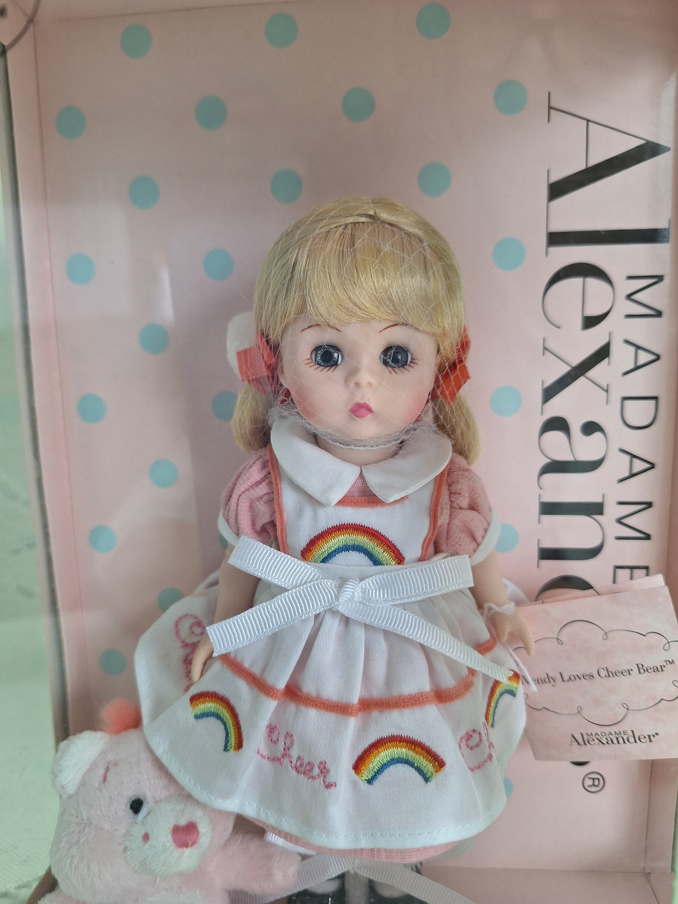 Wendy Loves Cheer Bear, Rare, Care Bears, HTF, Madame Alexander, 8