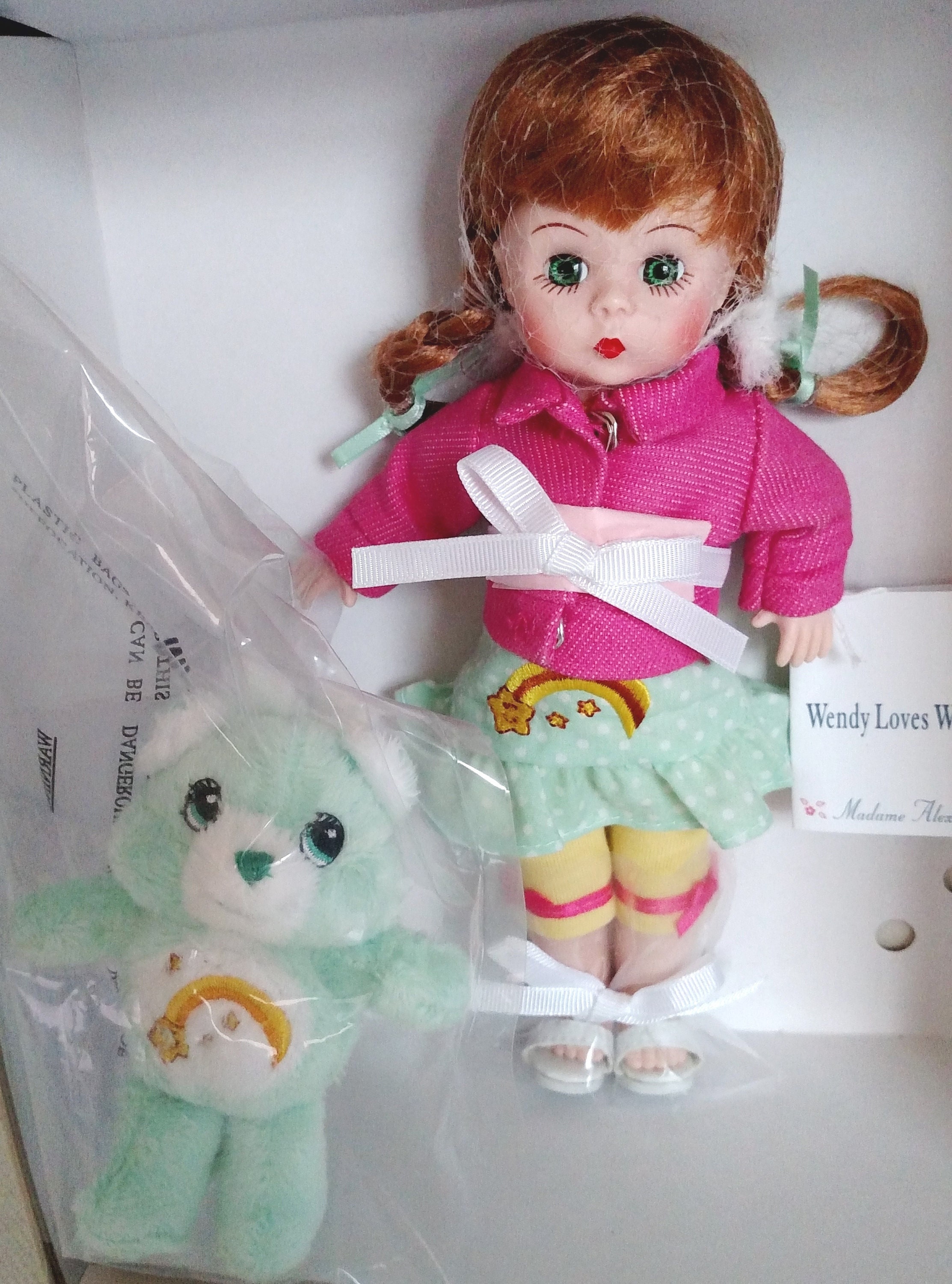 Wendy Loves Wish Bear, HTF, Care Bears, Madame Alexander, 8