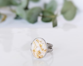 Golden Journey Kintsugi Ring – Handcrafted Healing Jewelry with Gold-Filled Cracks, Transformation & Resilience- Adjustable size