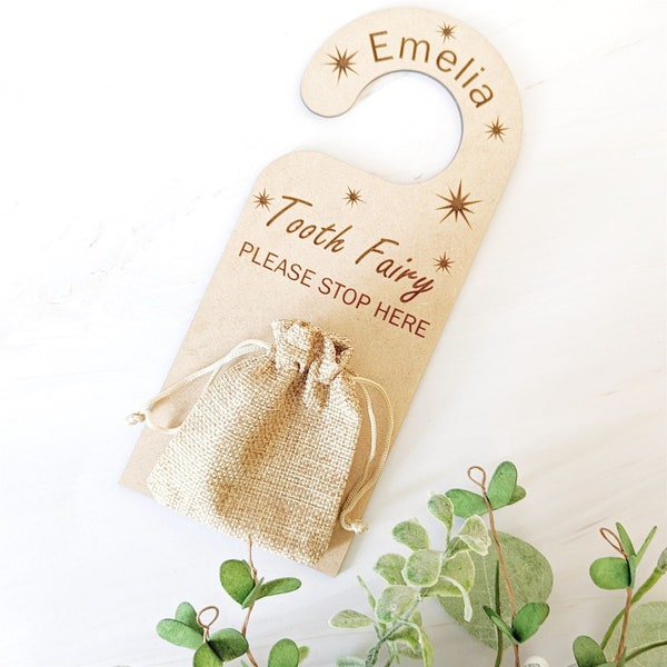 Enchanting Personalized Tooth Fairy Door Hanger – Custom Magic for Your Little Ones