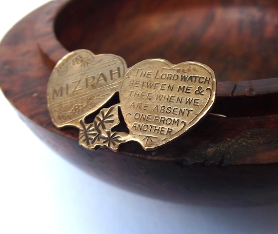 1914 WW1 Mizpah love token brooch pin, Mizpah WW1… - image 6