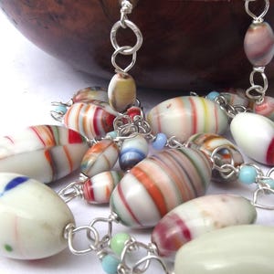 1930s glass necklace, antique glass necklace, repurposed glass necklace, 1930s antique jewellery, a gift for mum, a gift for wife