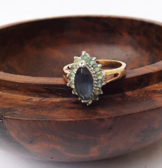 Vintage Blue Crystal Ring