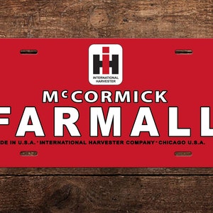 McCormick Farmall Tractor License Plate