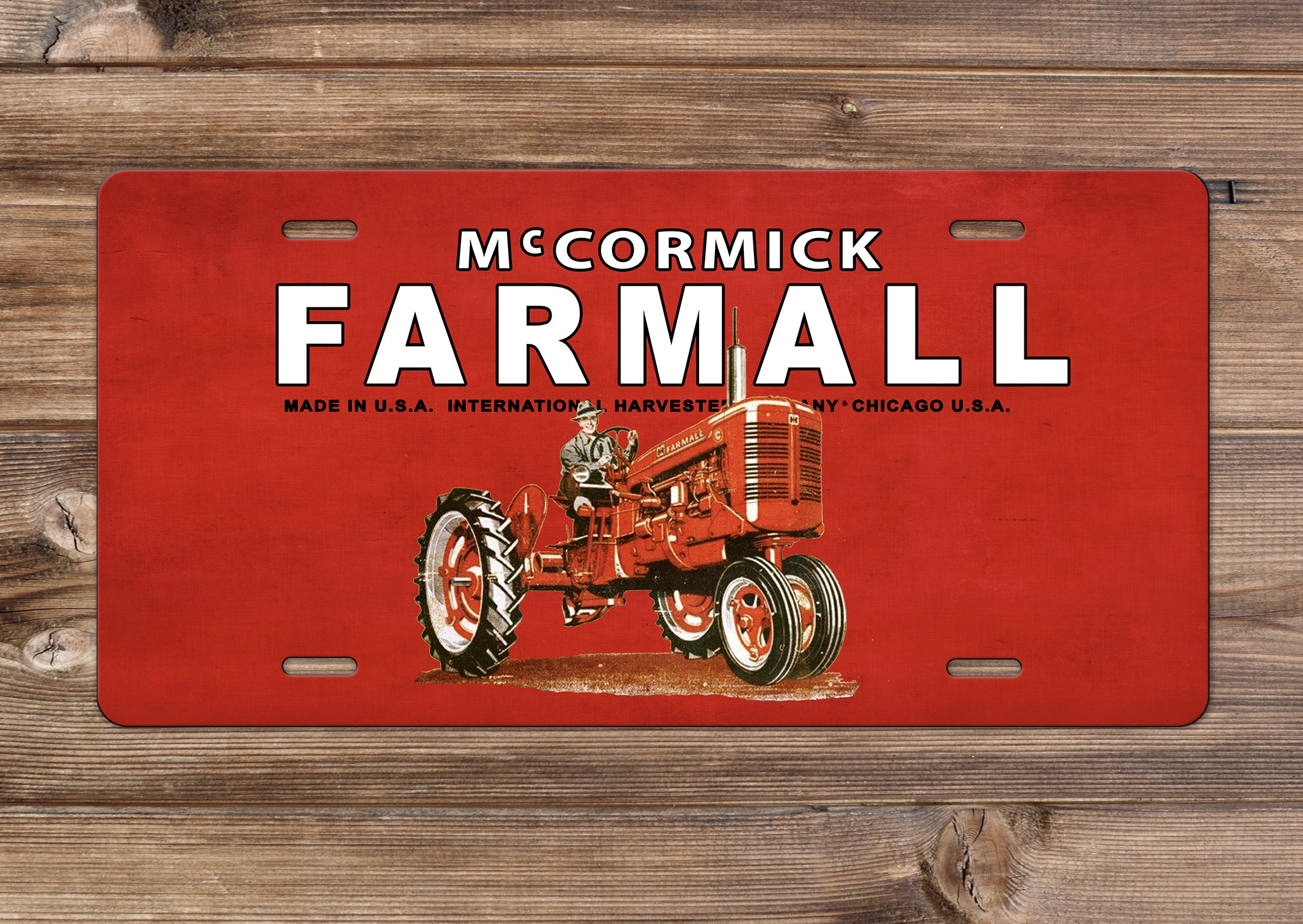 Mccormick Farmall Tractor License Plate Etsy