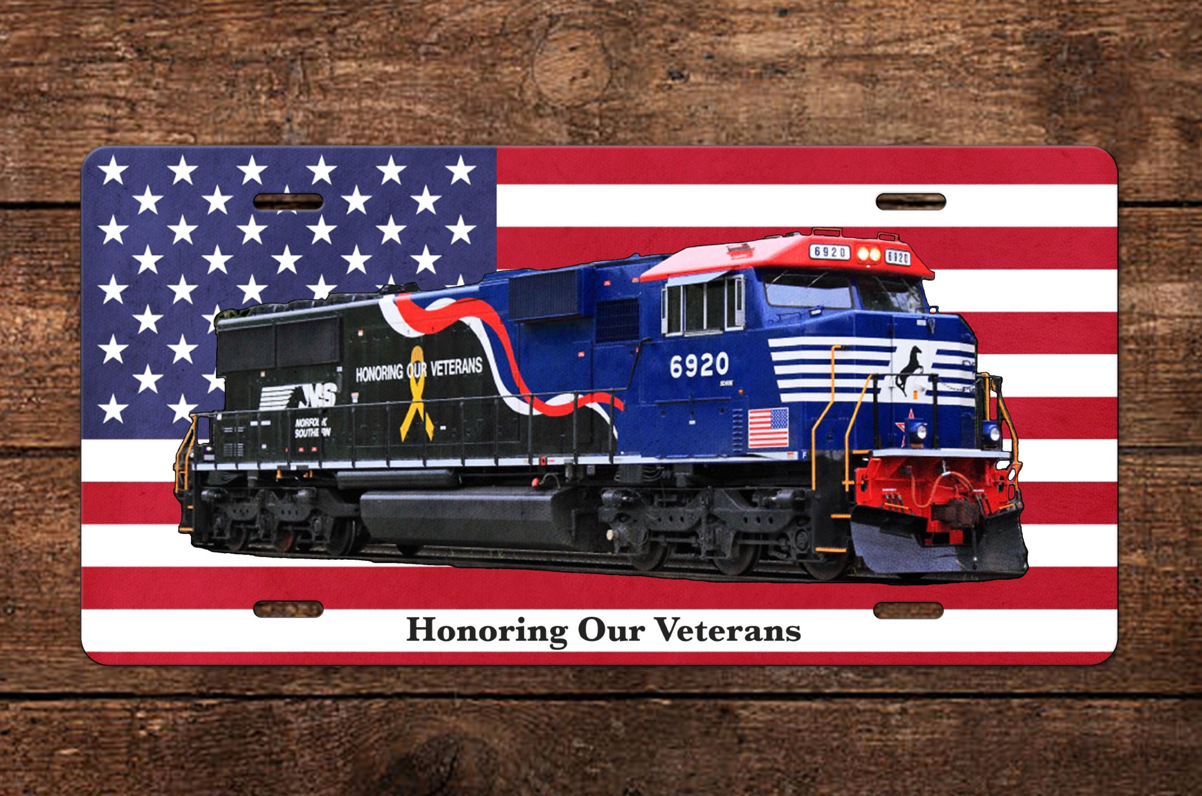 Norfolk Southern Ns Veteran S Locomotive License Plate Etsy