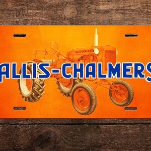 Allis-Chalmers Vintage Tractor License Plate