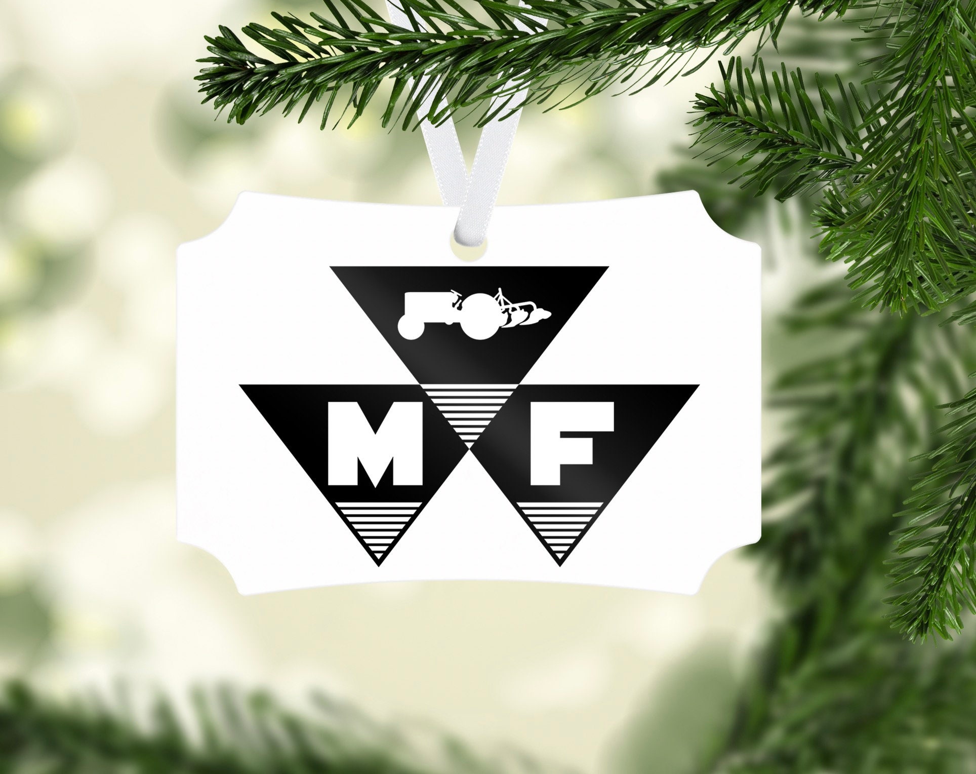 Massey Ferguson Logo Tractor Ornament Etsy