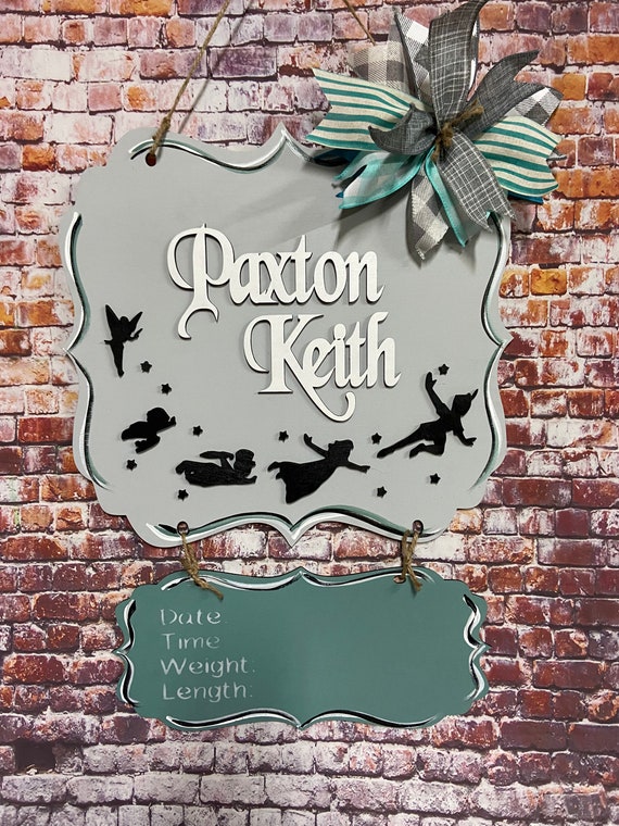 Peter Pan hospital door hanger Etsy