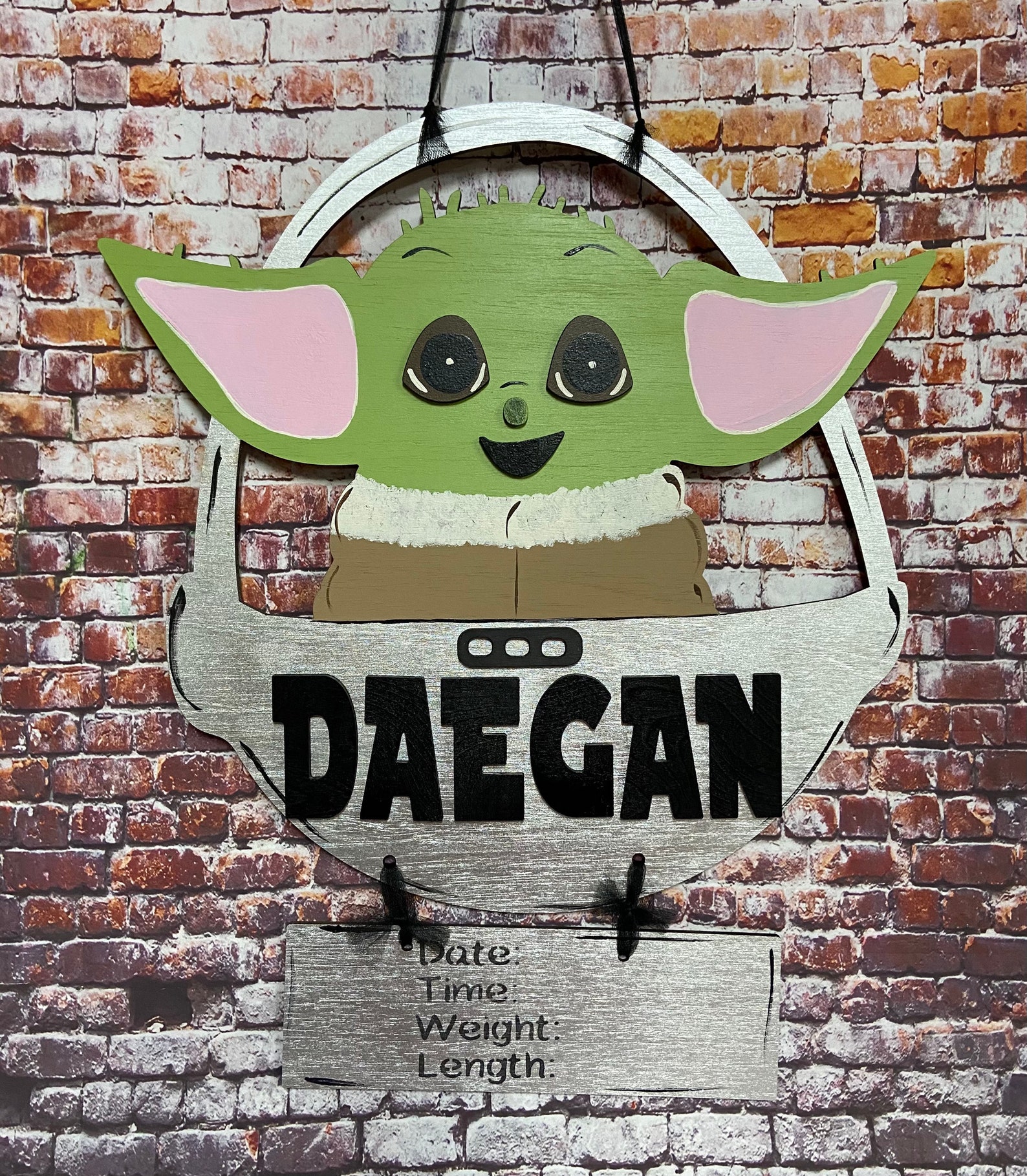Space baby yoda hospital door hanger Etsy.de