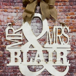 Mr. and Mrs. Wedding sign