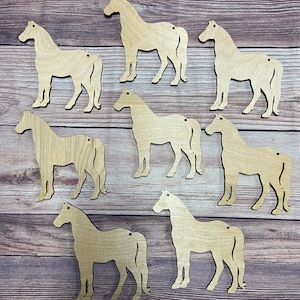 Horse ornaments set of 30 unfinished