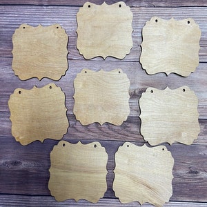 Gift tag/placement ornaments set of 30 unfinished