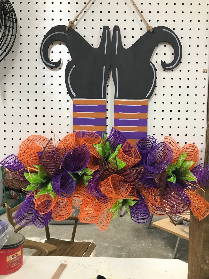 Witches Feet Halloween Trick or Treat Seasonal Decor Door Etsy