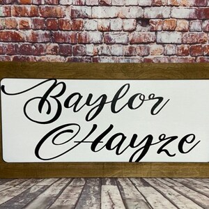 Name board square with frame